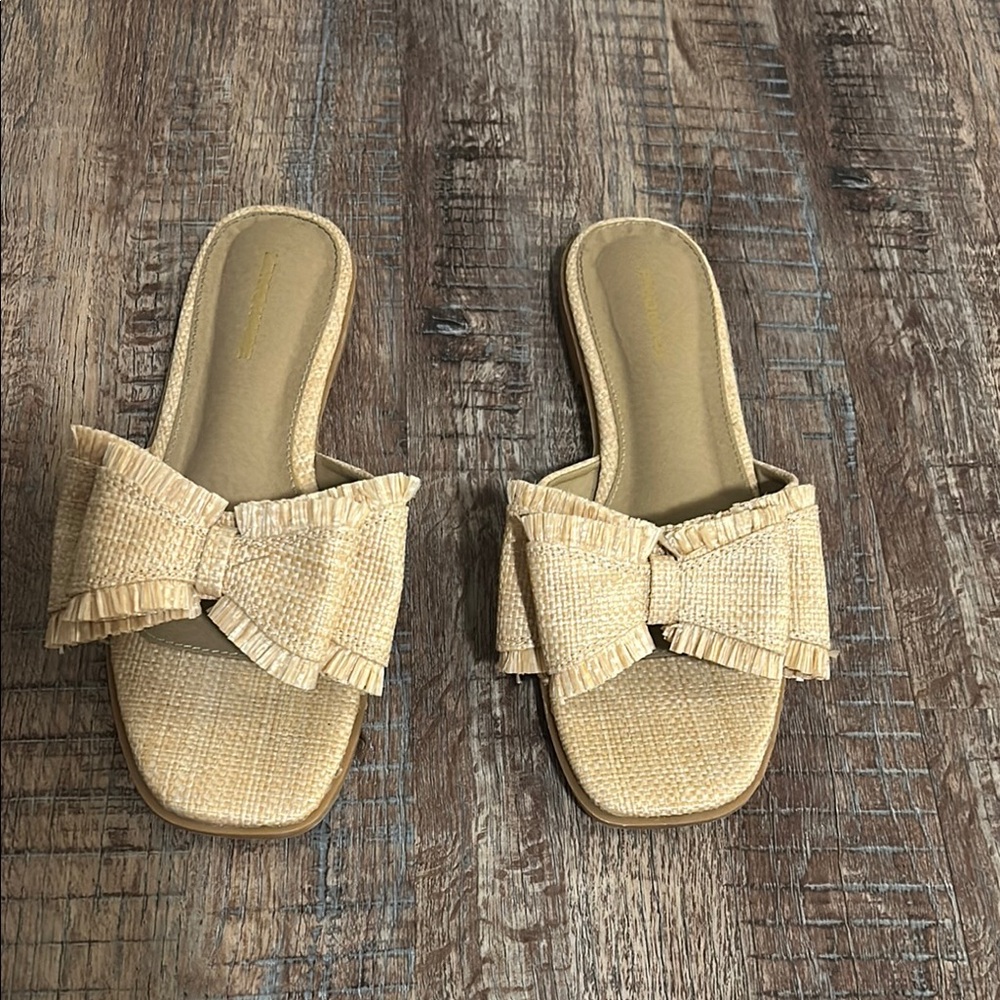 Lemonade Tan Slide Sandals